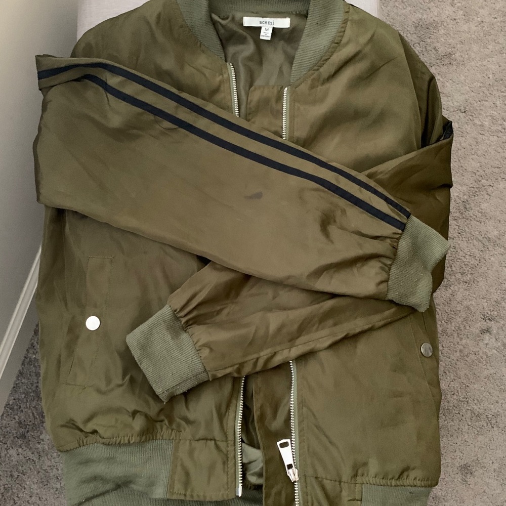 Dark green bomber jacket